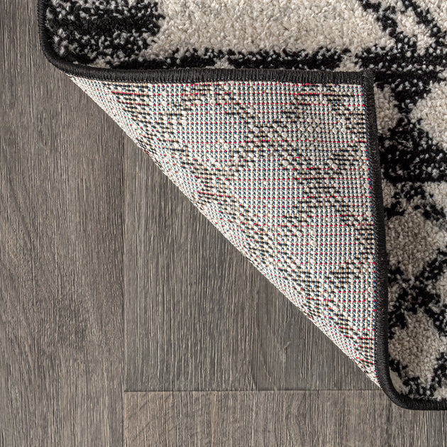 Jonathan Y Amir Area Rug Charcoal Black Ivory 4