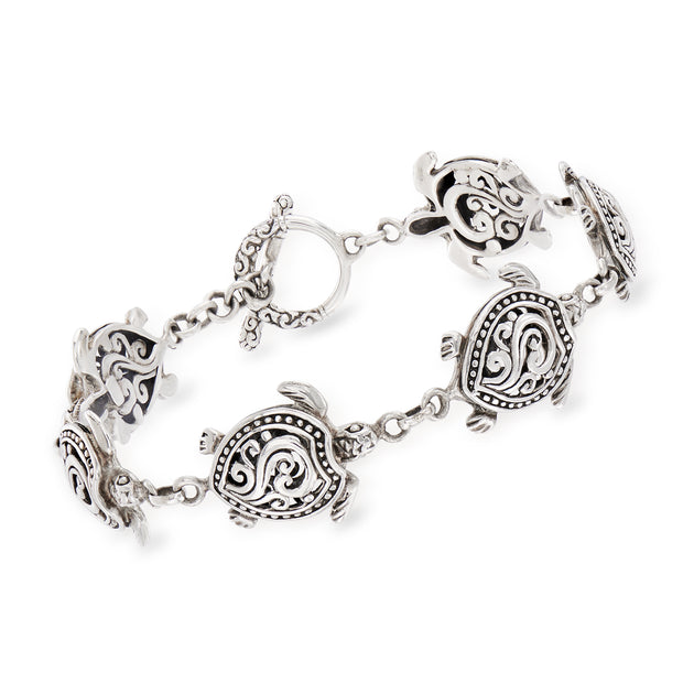 Ross-Simons Sterling Silver Turtle Bracelet Silver 2