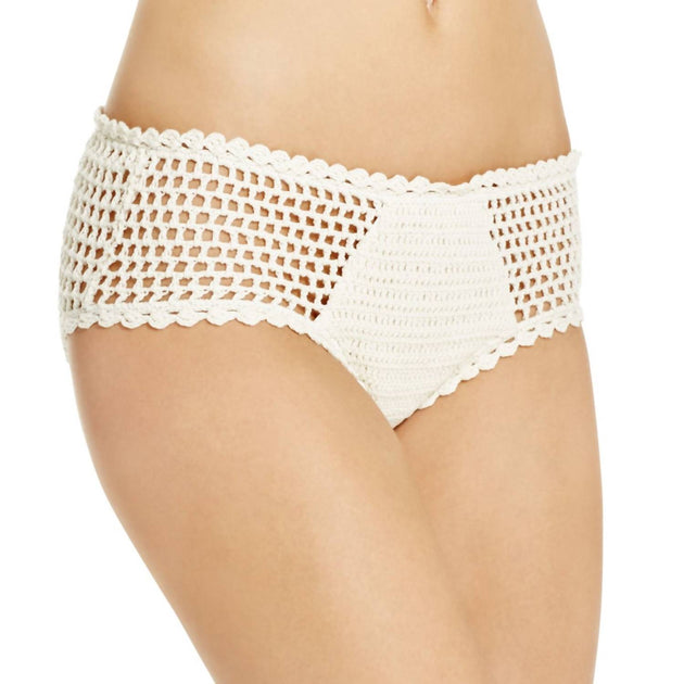 MINKPINK Dreamweaver Crochet Bikini Bottom Beige Small 3