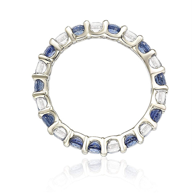 Suzy Levian Eternity Ring Blue US 8.5 4