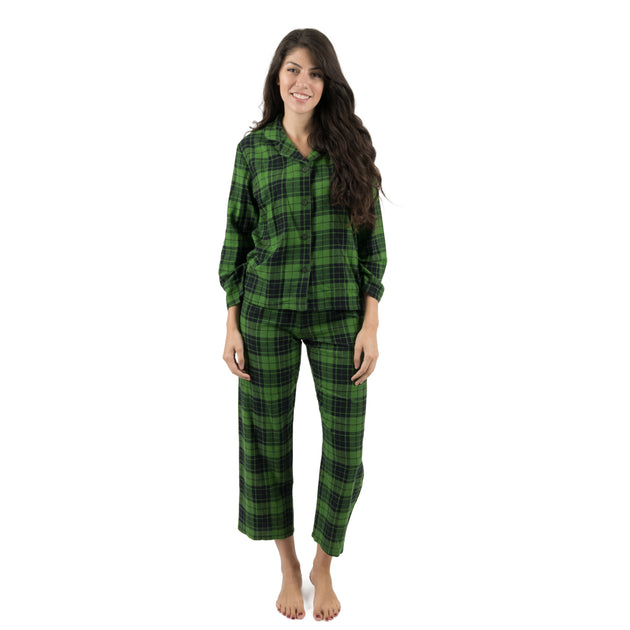 Leveret Christmas Two Piece Flannel Pajamas Purple Medium 3