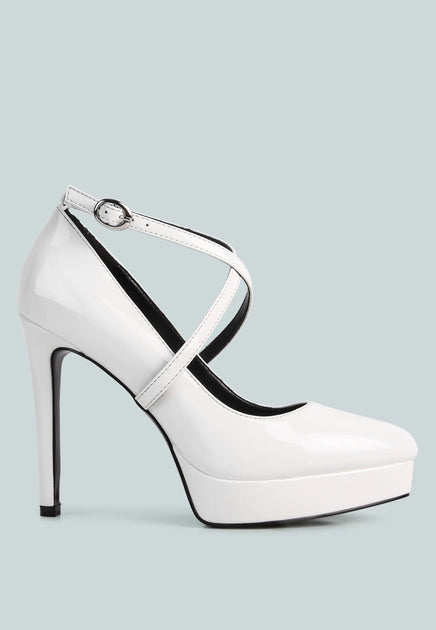 London Rag Pixie Dust Stiletto Sandals White US 6 2