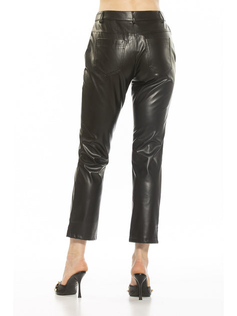 Alexia Admor Mila Leather Pants Green US 4 4