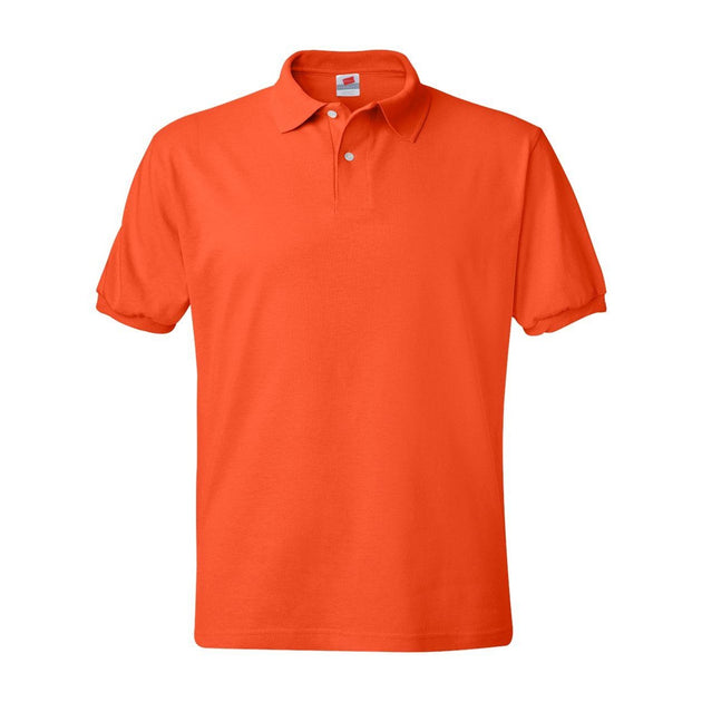 Hanes Ecosmart Jersey Polo Orange XLarge 2