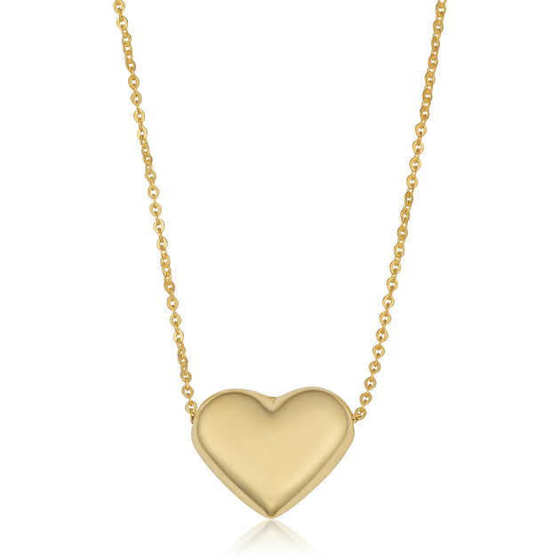 Fremada Heart Necklace Yellow Gold 18 inch 2