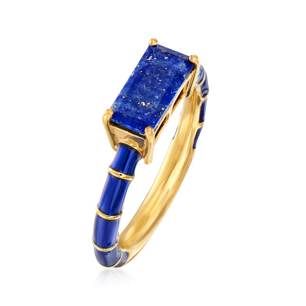 Ross-Simons Lapis Enamel Ring Blue US 8 4