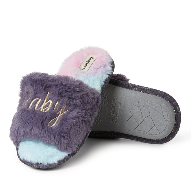 Dearfoams Lana Slide Slipper White US 2 3