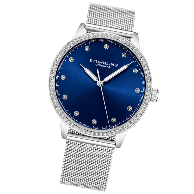 Stuhrling Original Dorset 3904 Quartz Watch Silver/Blue 38mm 3