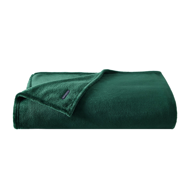 Nautica Solid Green Fleece Blanket King 2
