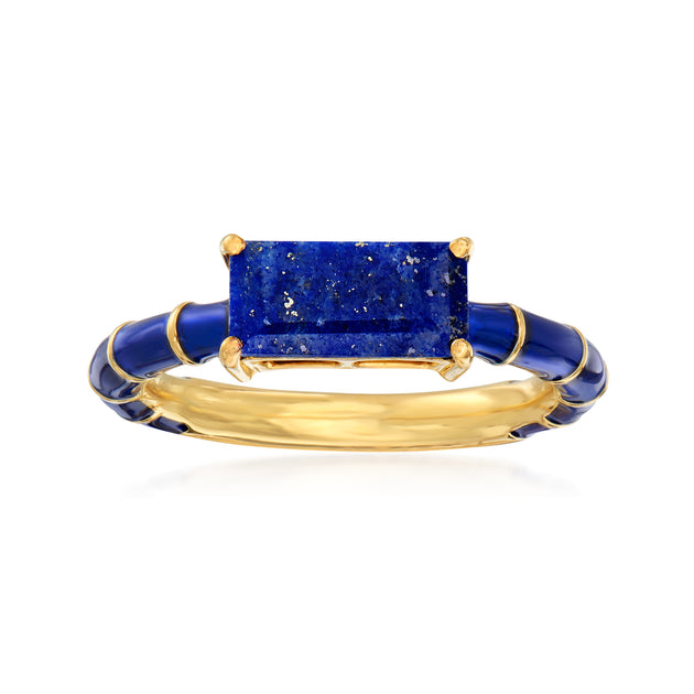 Ross-Simons Lapis Enamel Ring Blue US 8 2