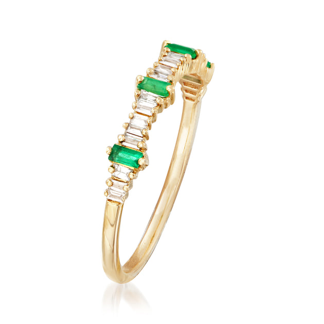 Ross-Simons Diamond Emerald Stackable Ring Green US 9 4