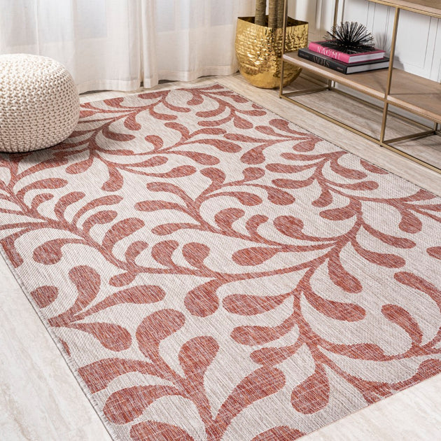 Jonathan Y Vine Indoor Outdoor Area Rug Red 2
