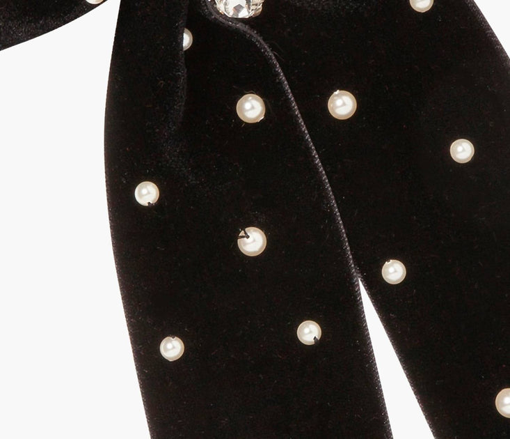 JENNIFER BEHR Penelope Bow Barrette In Black | ShopSimon display picture 3