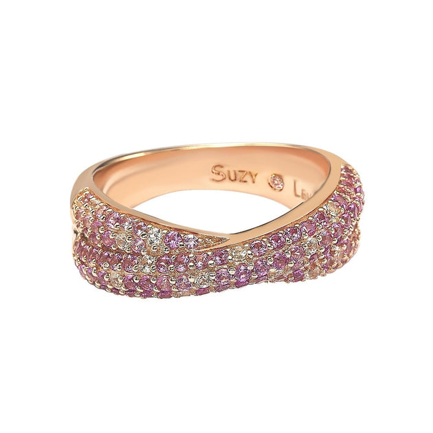 Suzy Levian Crossover Ring Blue US 7.5 4