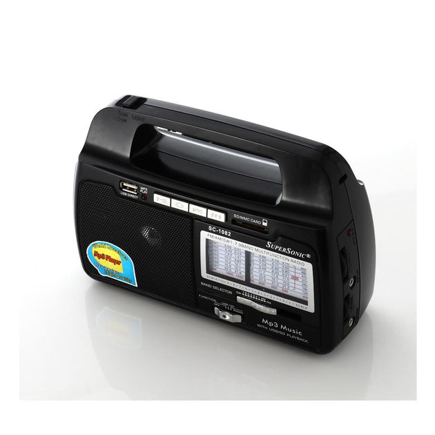 Supersonic 9 Bandes AM/FM/SW1-7 Radio Portable Noir 2