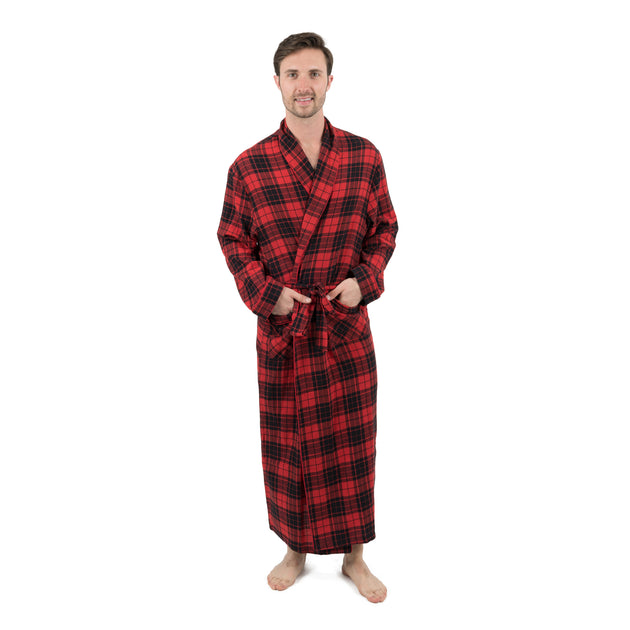 Leveret Christmas Flannel Robe Multi Medium 4