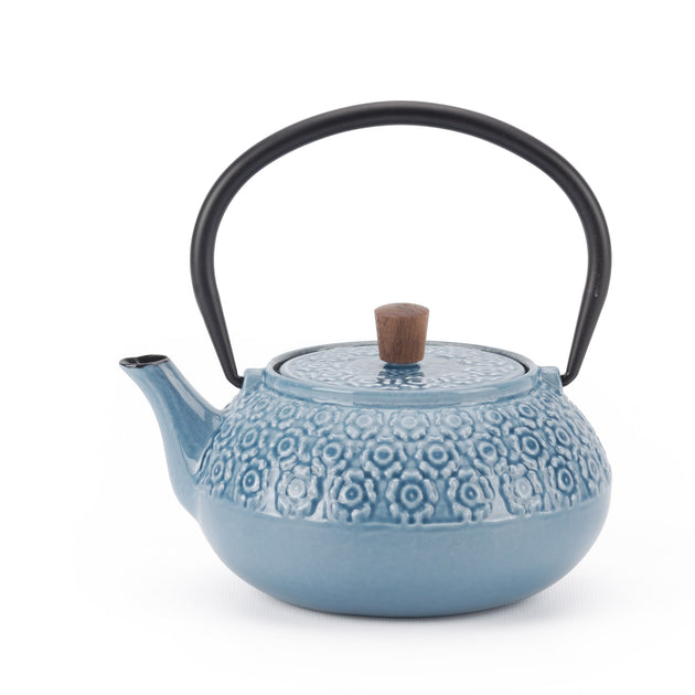 Minimal Enameled Cast Iron Teapot Sakura Multi 5
