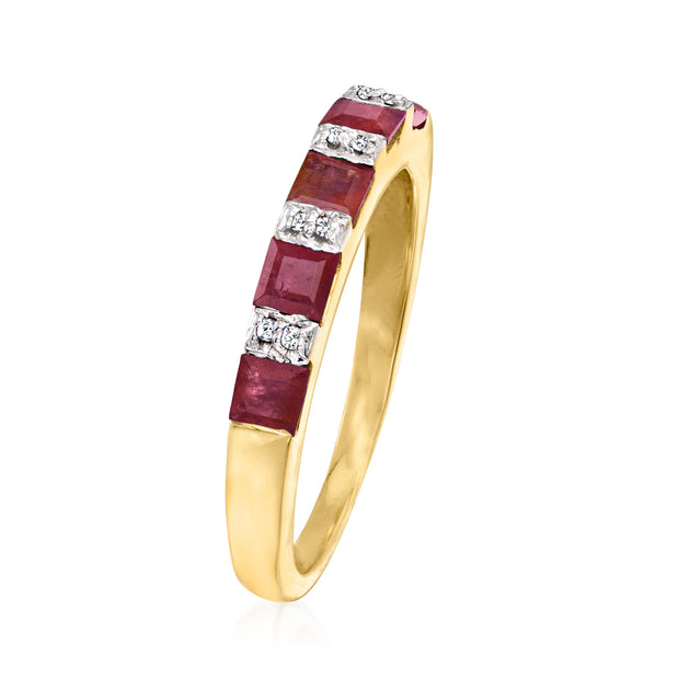Ross-Simons Ruby Diamond Accent Ring Multi US 5 4