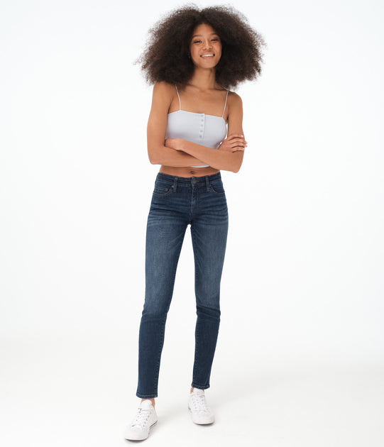 Aeropostale Seriously Stretchy Mid-Rise Skinny Jean Multi US 14 3