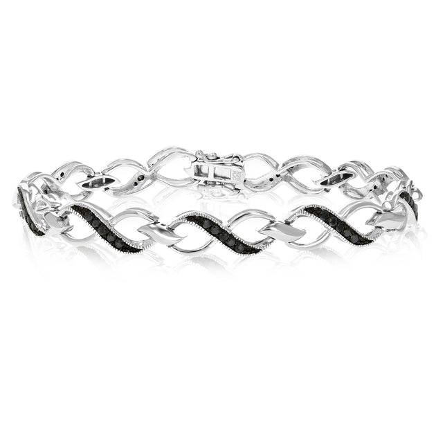 Vir Jewels Sterling Silver Black Diamond Bracelet Silver 3