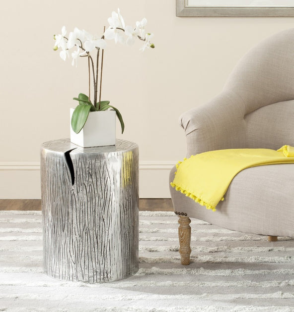 Safavieh Forrest Metal Table Stool Silver 2