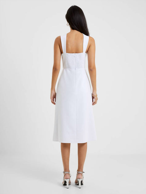 French Connection Echo Rec Crepe Halter Ring Dress White US 6 3