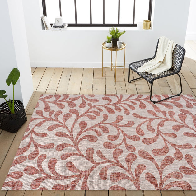 Jonathan Y Vine Indoor Outdoor Area Rug Red 3