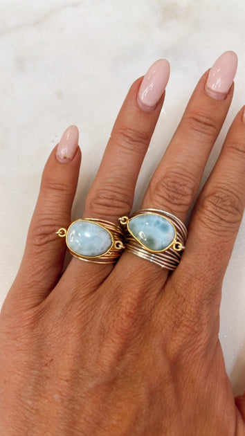 A Blonde and Her Bag Torrey Ring Blue US 8 9