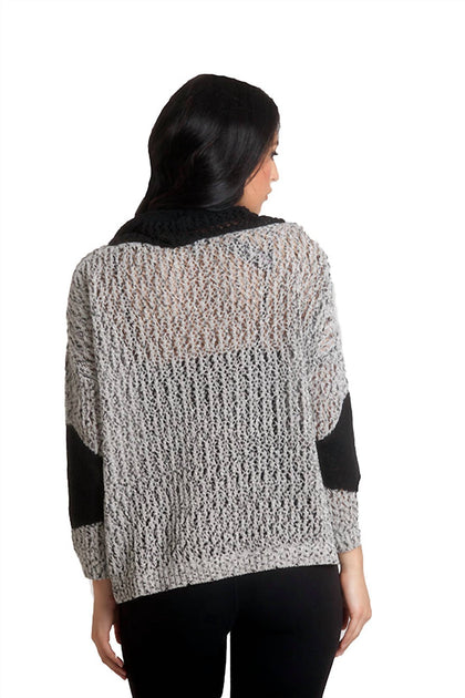 french kyss Crochet Dot Cowl Sweater Grey Small 4