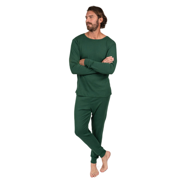 Leveret Two Piece Pajamas Green XLarge 2