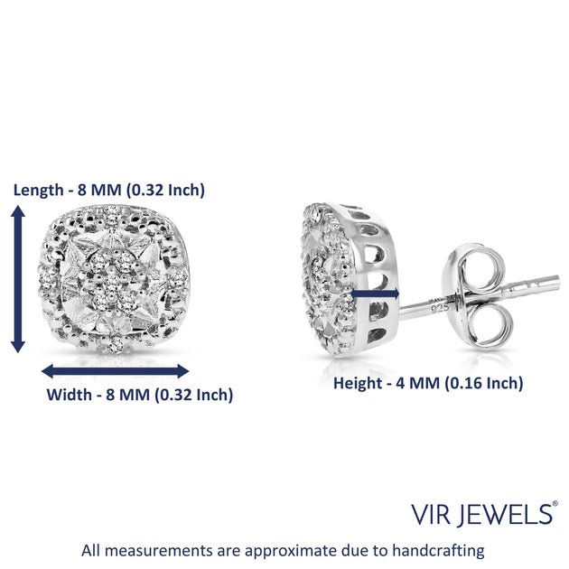 Vir Jewels 1/10 cttw Diamond Dangle Earrings Silver 4