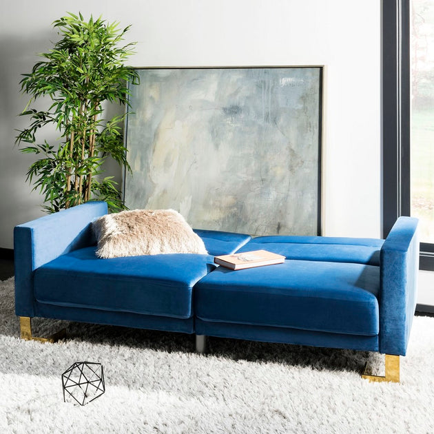 Safavieh Tribeca Foldable Sofa Bed Navy 2