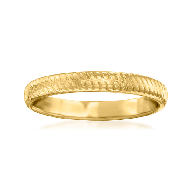 Ross-Simons Pure 14kt Yellow Gold Textured Ring Yellow US 9 2