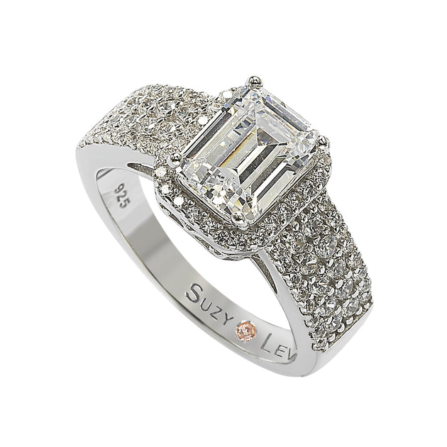 Suzy Levian Halo Ring Rose Gold US 8.5 2
