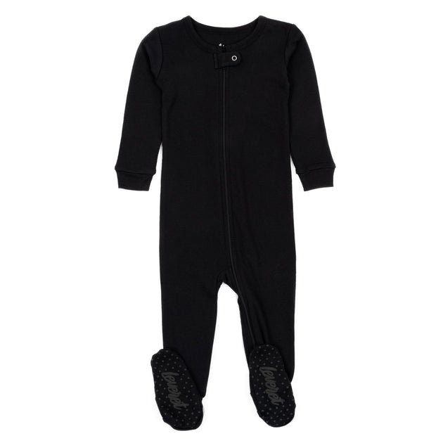Leveret Kids Footed Cotton Pajamas Black US 2T 3