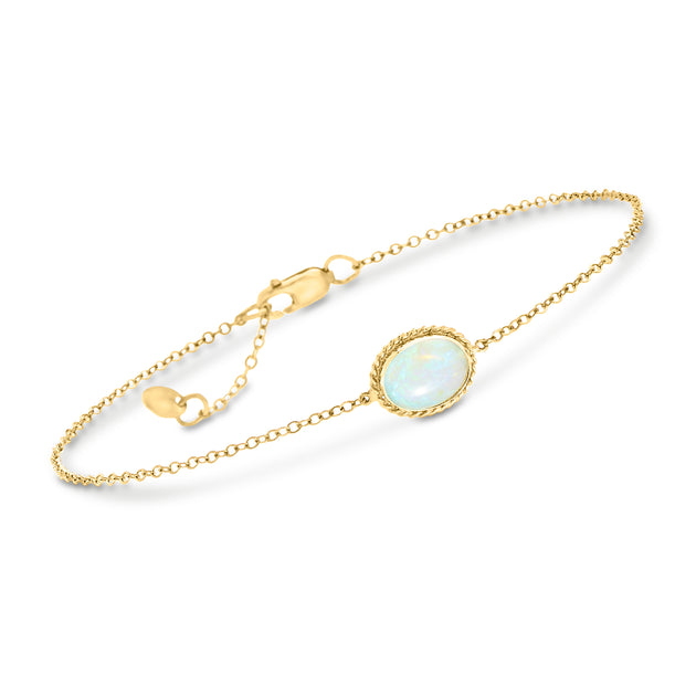 Ross-Simons Oval Opal Bracelet White 2