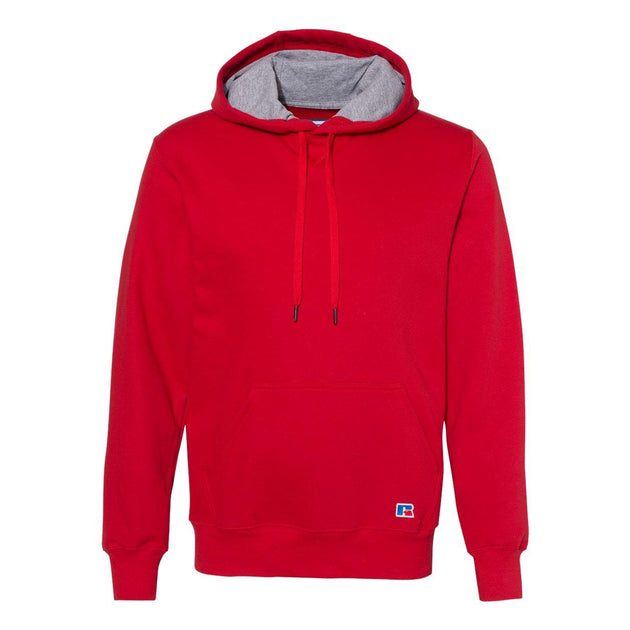 Russell Athletic Cotton Rich Fleece Hooded Sweatshirt Red Medium 2