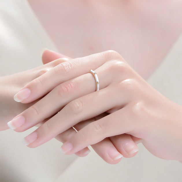 Rachel Glauber RG Solitaire Ring Silver US 8 3