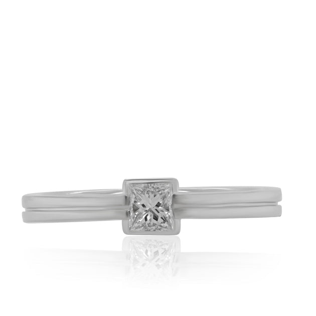 Diana M. Diamond Ring White Gold US 6.5 2