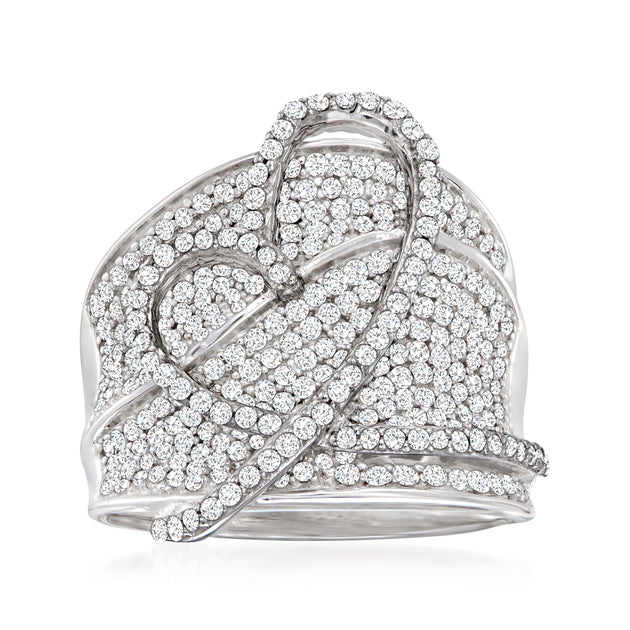 Ross-Simons Diamant-Herz-Ring Silber US 10 2