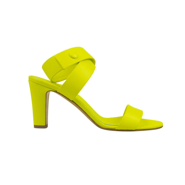 Neon Yellow Twist Strap Heels Yellow EU 35 3