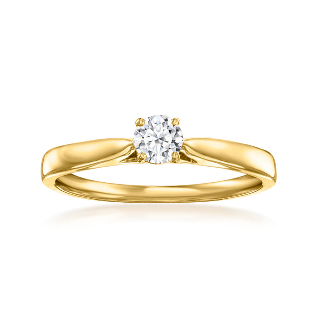 Ross-Simons Lab-Grown Diamond Solitaire Ring Silver US 7 5