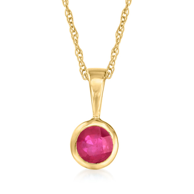 Ross-Simons Pure Ruby Pendant Necklace Purple 4