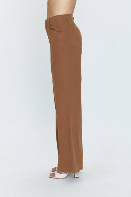 PISTOLA Jasmine High Rise Trouser Brown 27 4