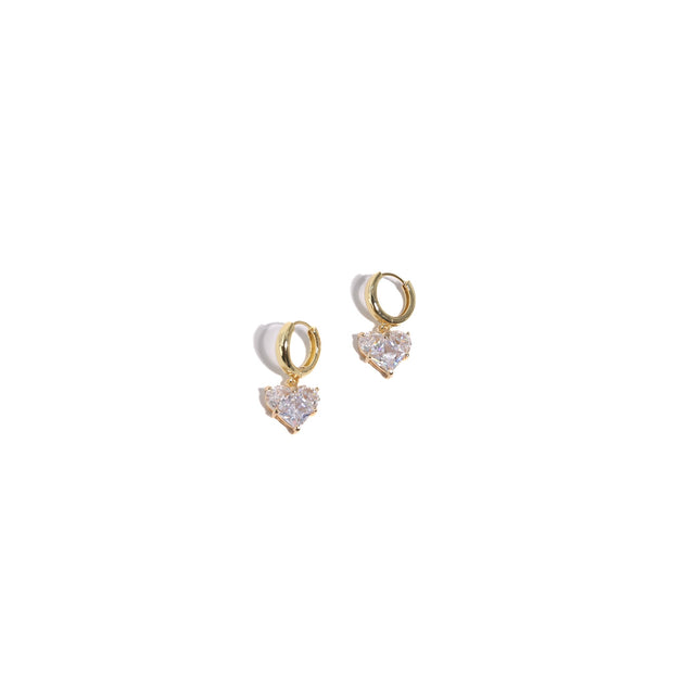 Joey Babi Lola Heart Earrings Silver 2