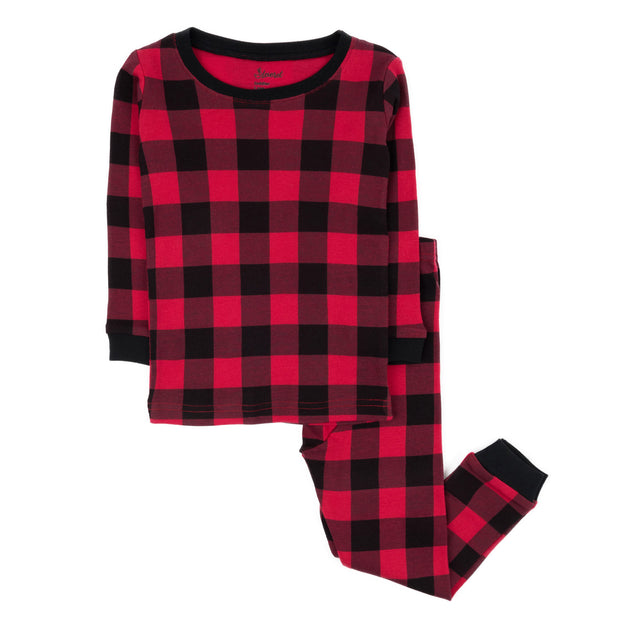 Leveret Kids Two Piece Cotton Pajamas Plaid Multi US 8 3