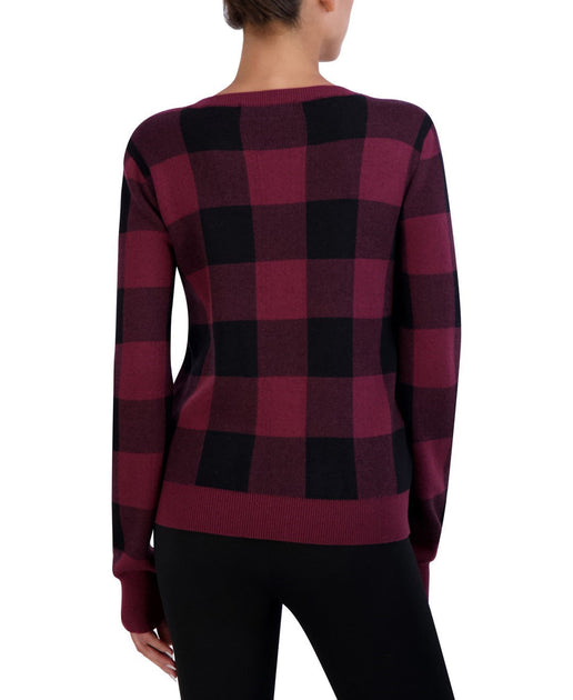 BCBGMAXAZRIA Crewneck Pullover Sweater Brown Medium 3