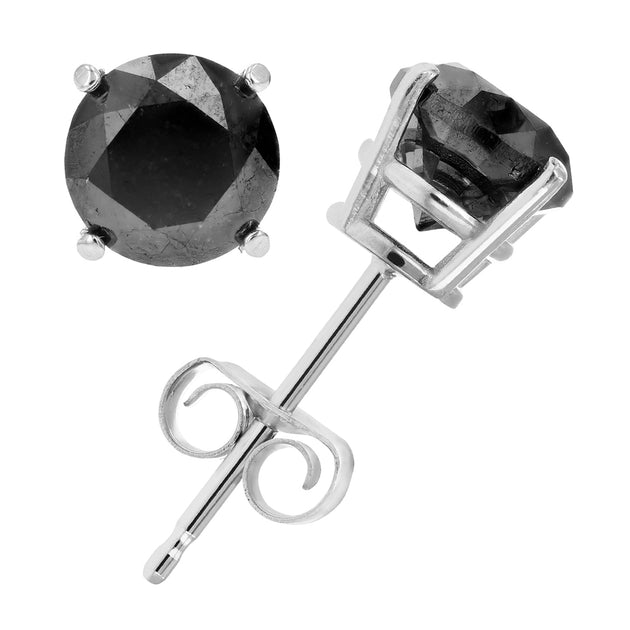 Vir Jewels Black Diamond Stud Earrings Black 8