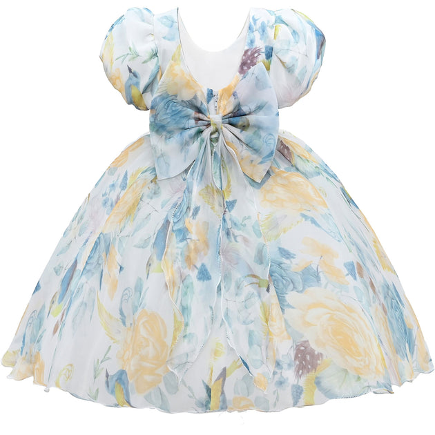 Tulleen Chablis Organza Dress Blue US 4T 3