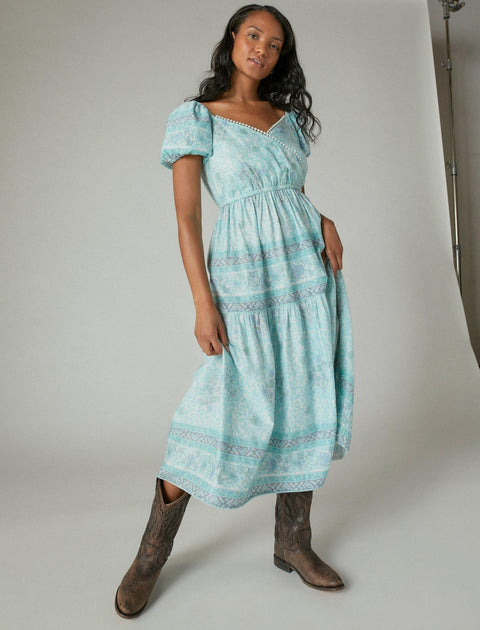lucky brand midi dress Lucky Brand Women's Printed Midi Dress